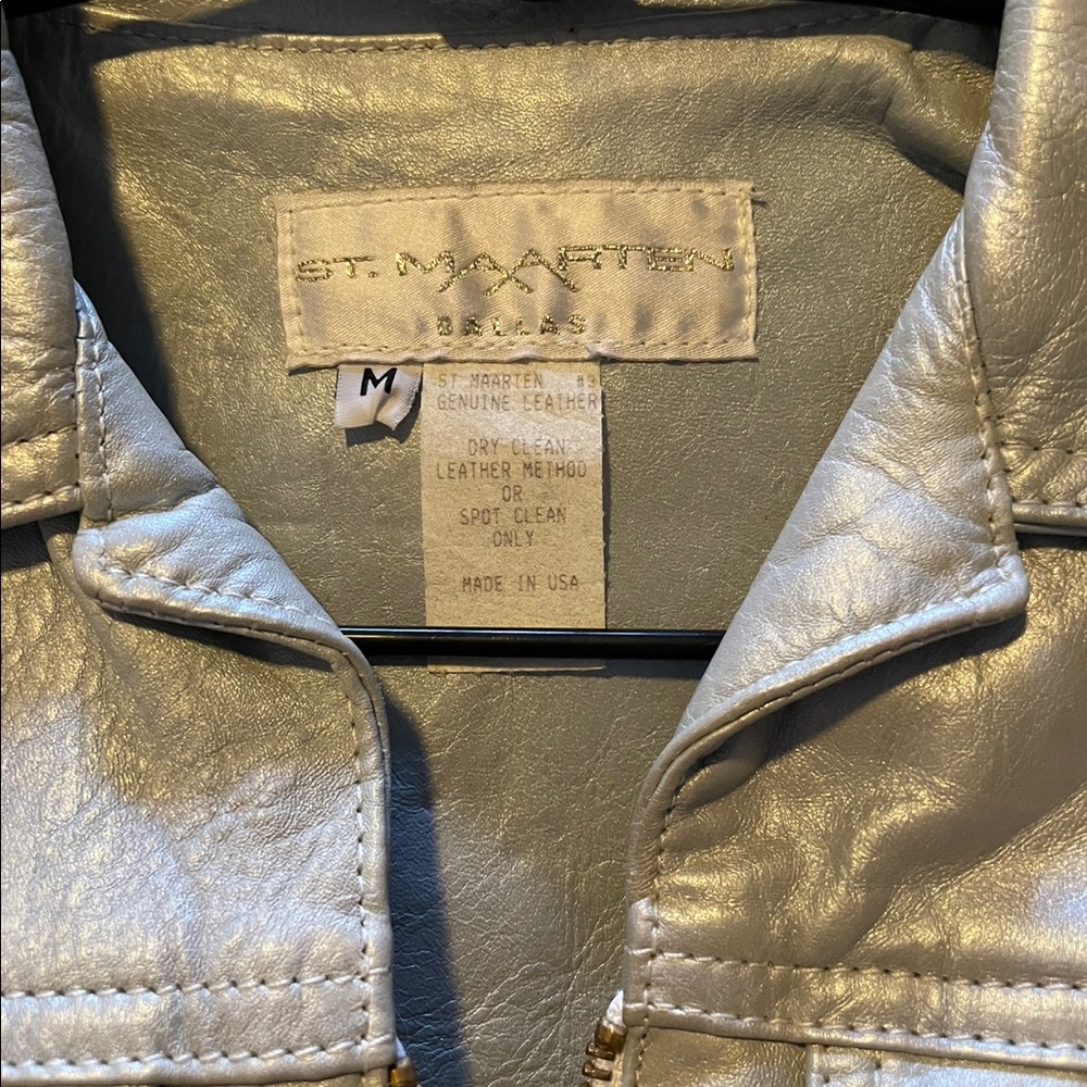 ST MAAETEN VINTAGE GENUINE LEATHER STUDDED VEST - Picture 6 of 6